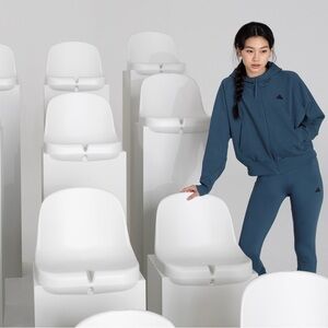 Adidas Teal Z.N.E hoodie premium full zip flattering fit